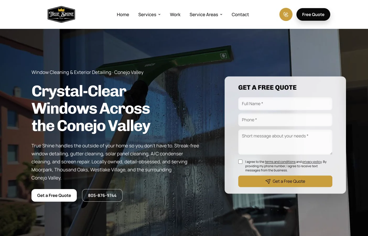 True Shine private website preview