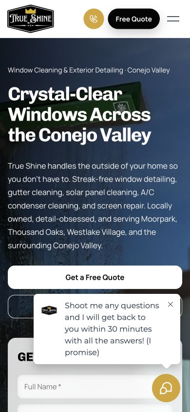 Approved mobile contractor website